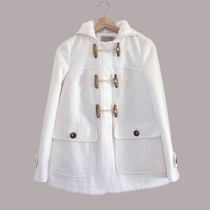 NWT ASOS Ultimate Hooded Duffle Coat Ivory 0 XS